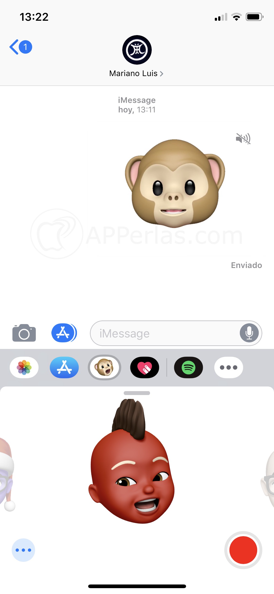 Elige el animoji o memoji Elige el animoji o memoji