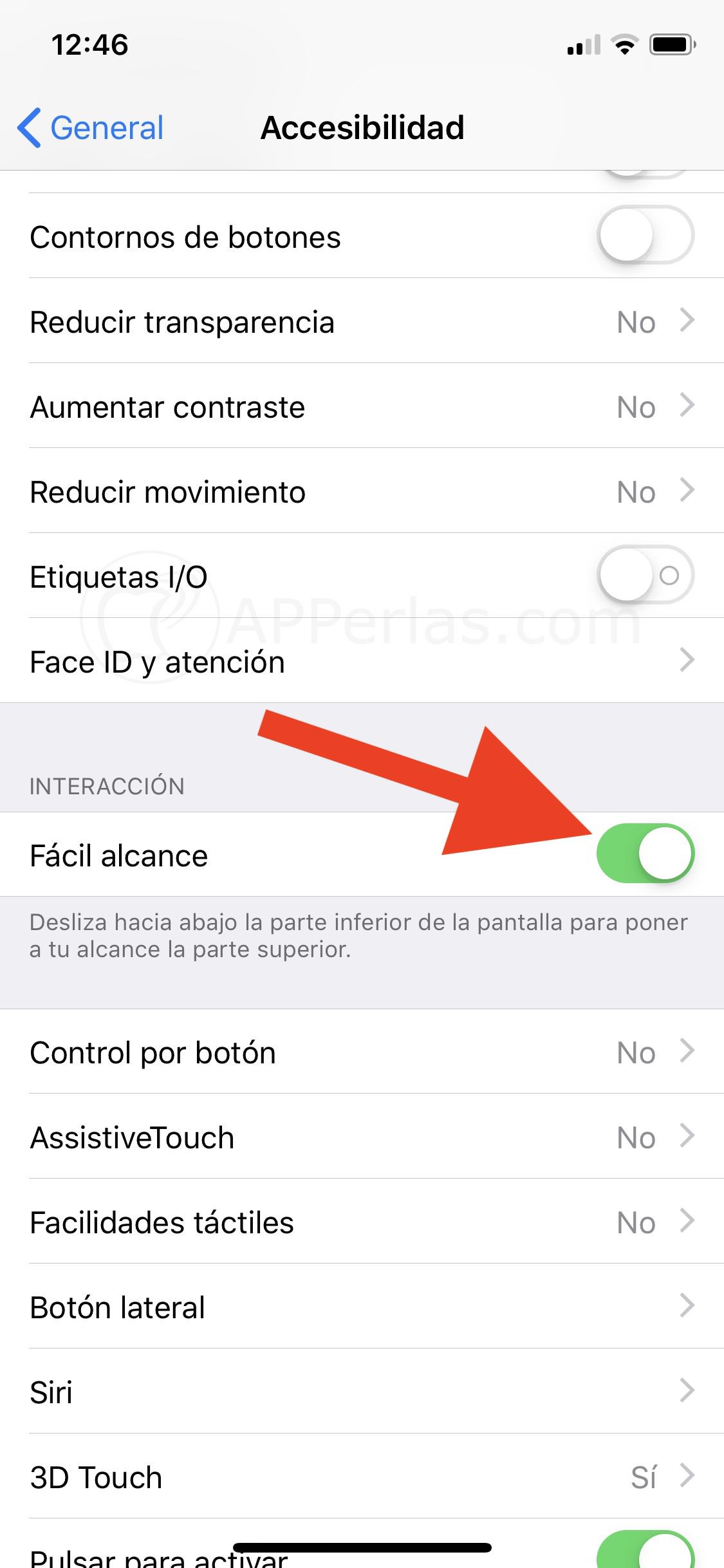 Activa o desactiva la función Activa o desactiva la función