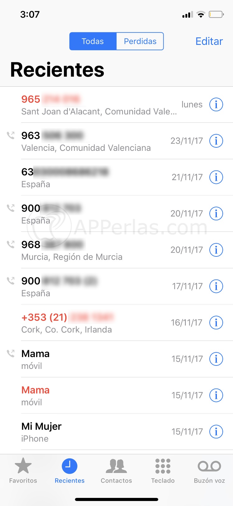 Localización del número de teléfono Localización del número de teléfono