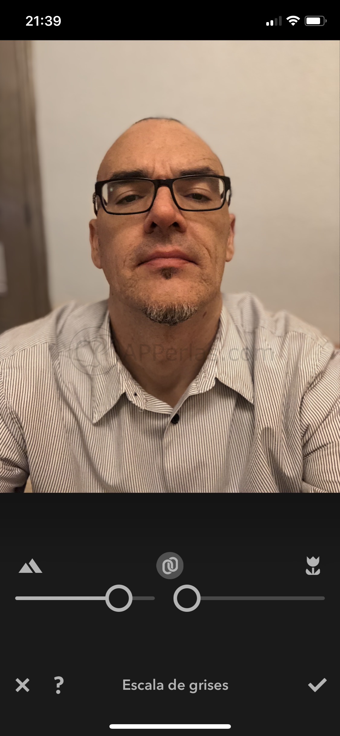 Configuración del filtro elegido Configuración del filtro elegido