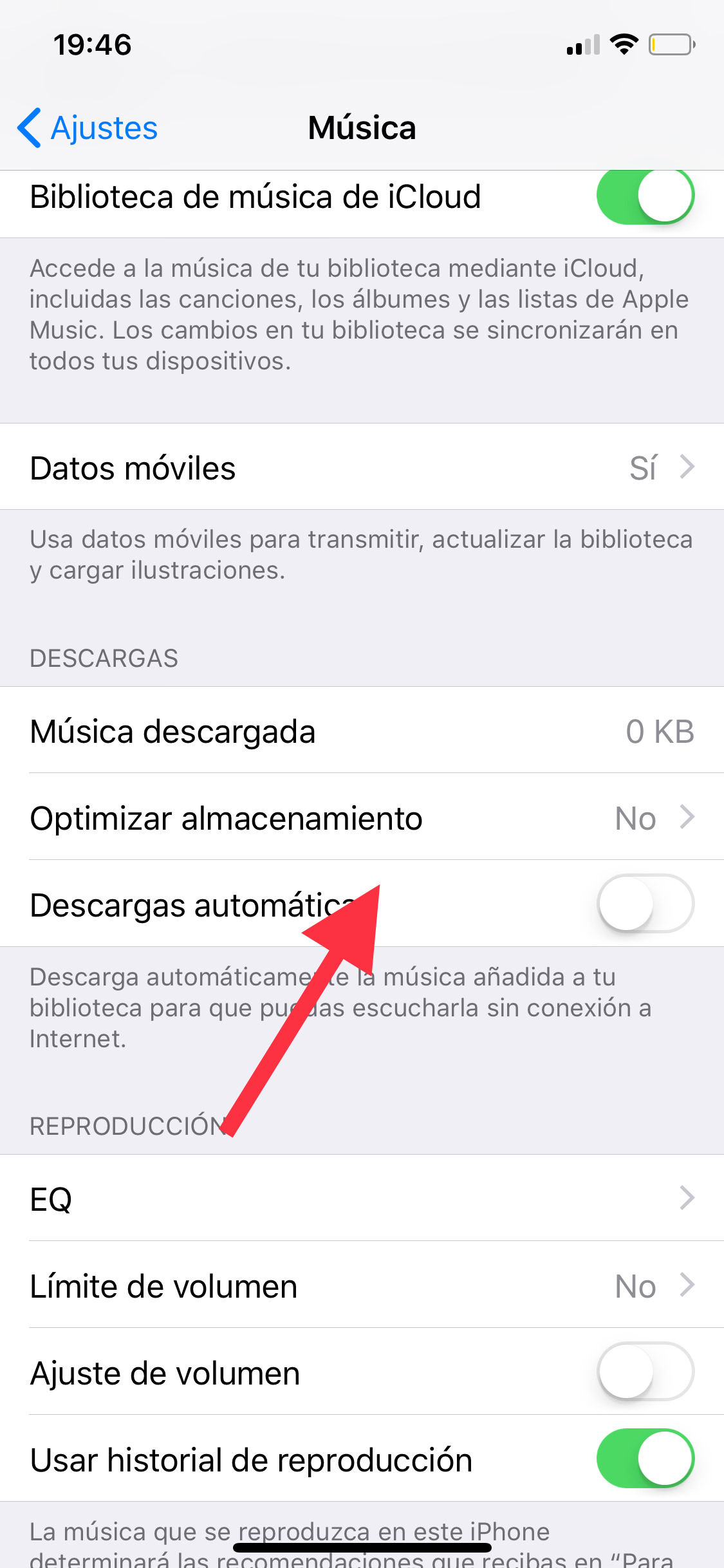 optimizar almacenamiento de la música 1