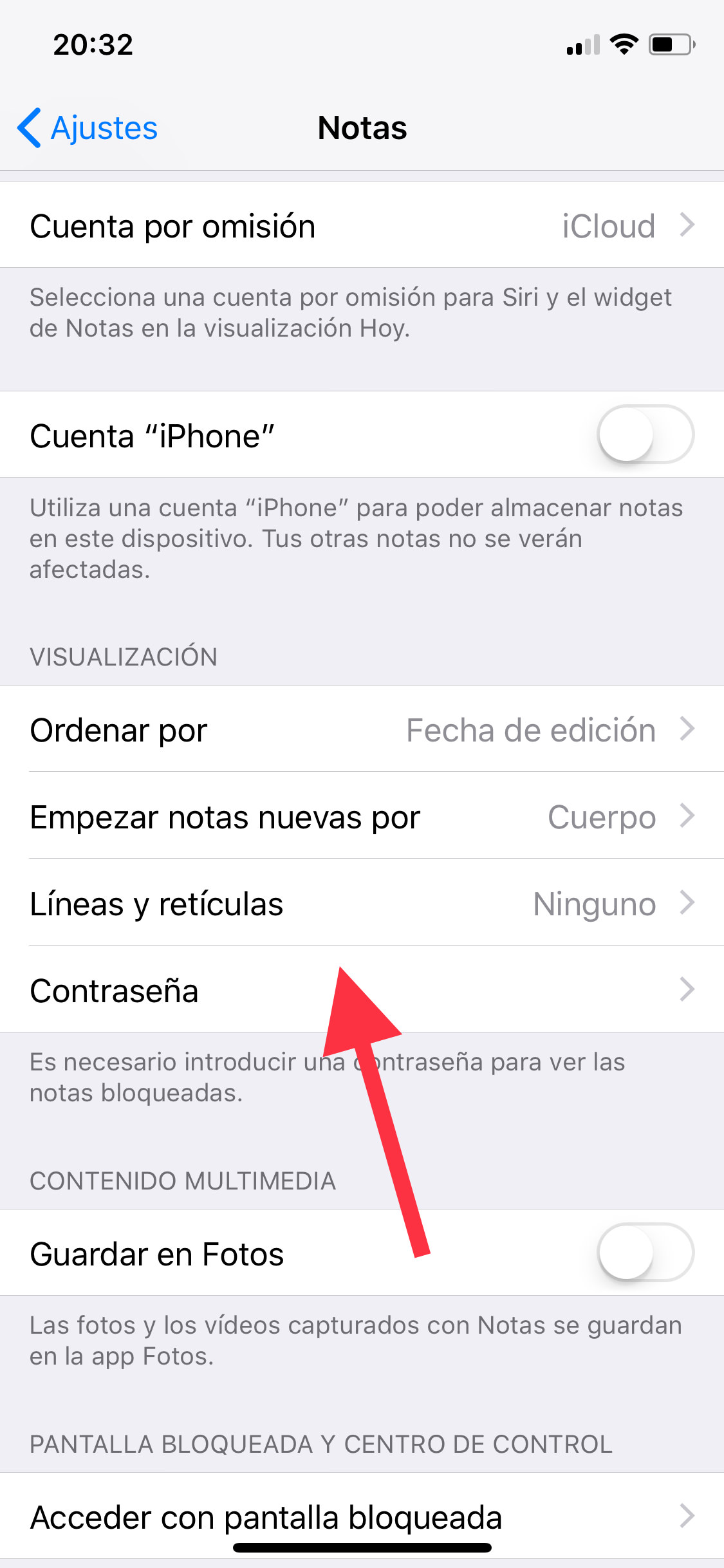 Líneas notas del iPhone 1