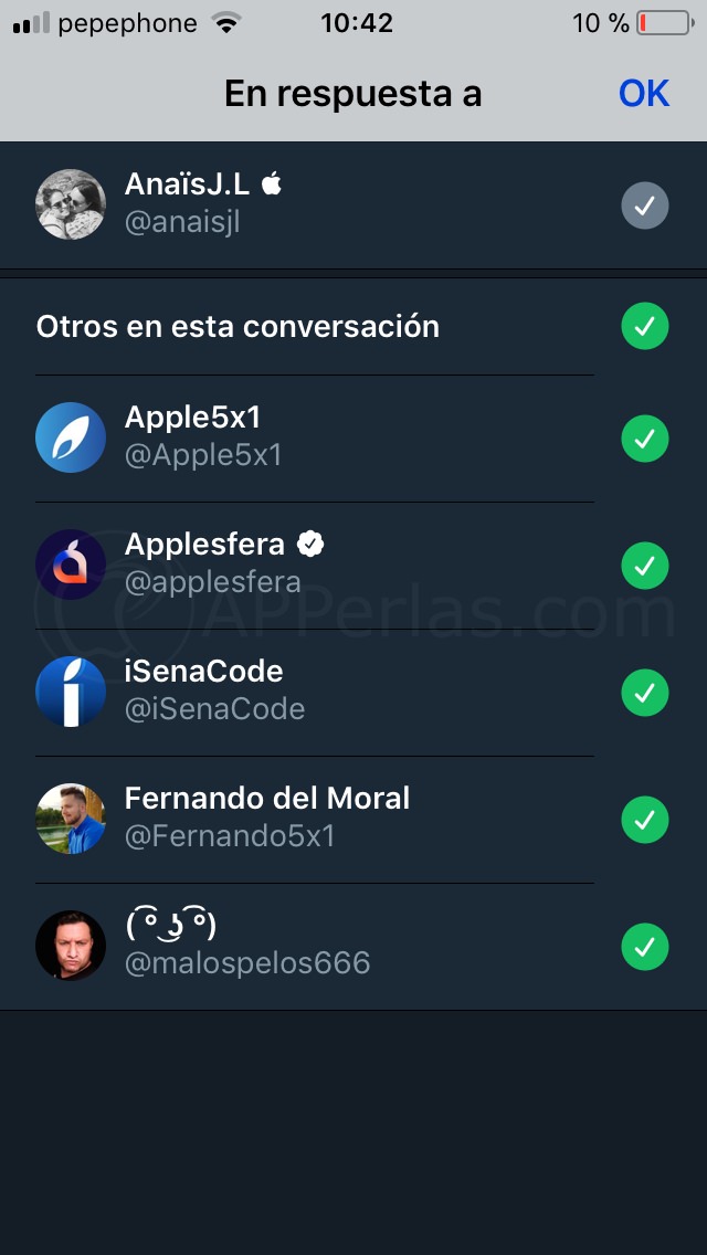 Responder un tweet a una persona concreta Responder un tweet a una persona concreta