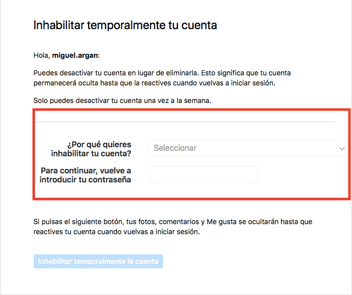 Seleccionar cuenta de Instagram 3