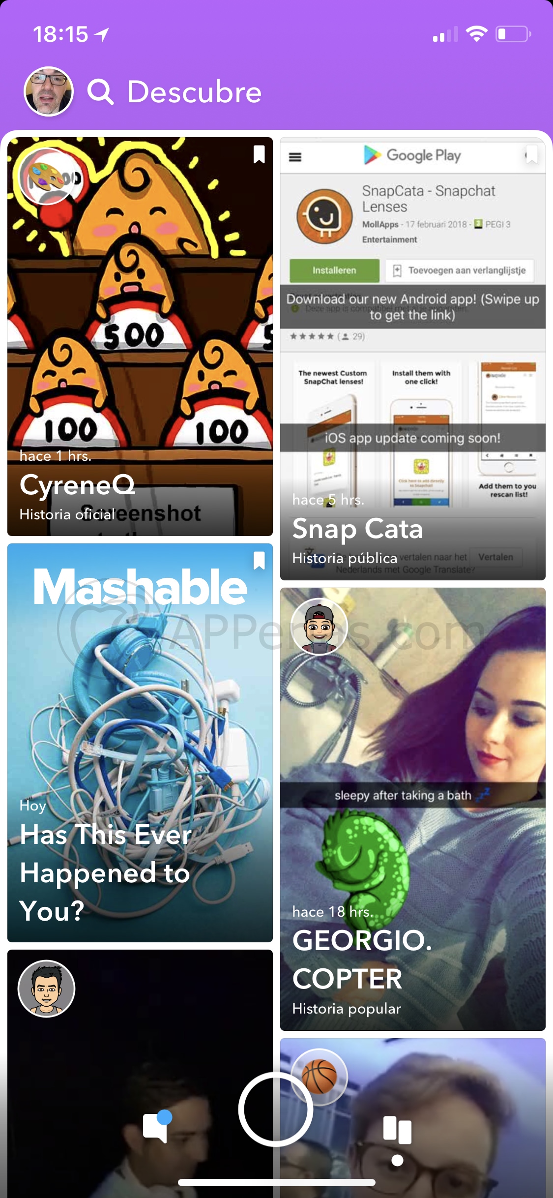 Nueva interfaz de Snapchat Nueva interfaz de Snapchat