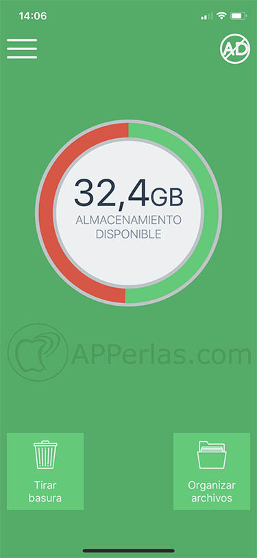 vacía espacio desde el iPhone con Limpiador Mágico vacía espacio desde el iPhone con Limpiador Mágico