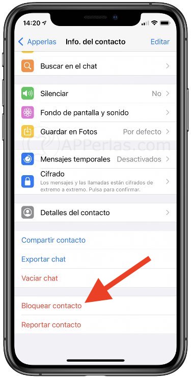 Bloquear en Whatsapp un contacto Bloquear en Whatsapp un contacto