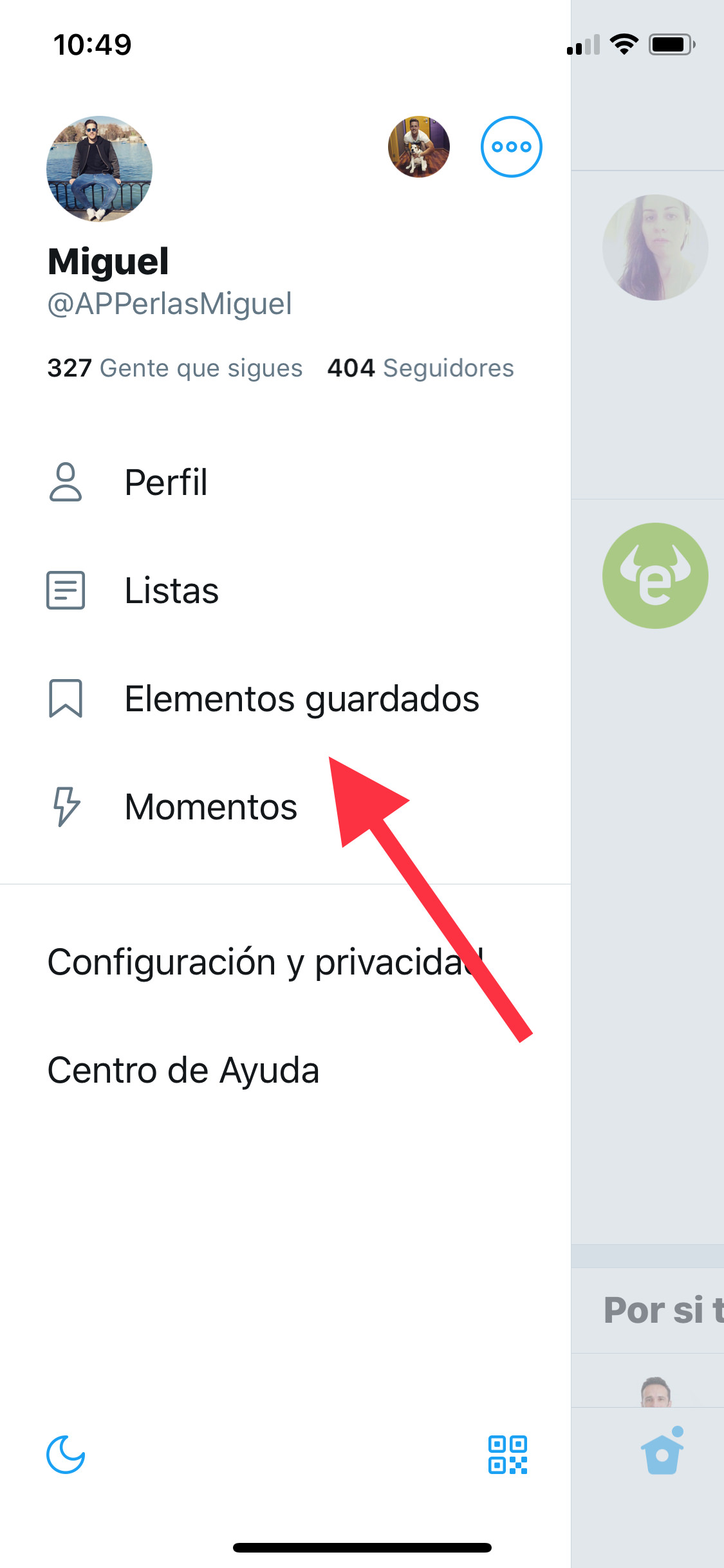 Elementos guardados guardar un tweet 2