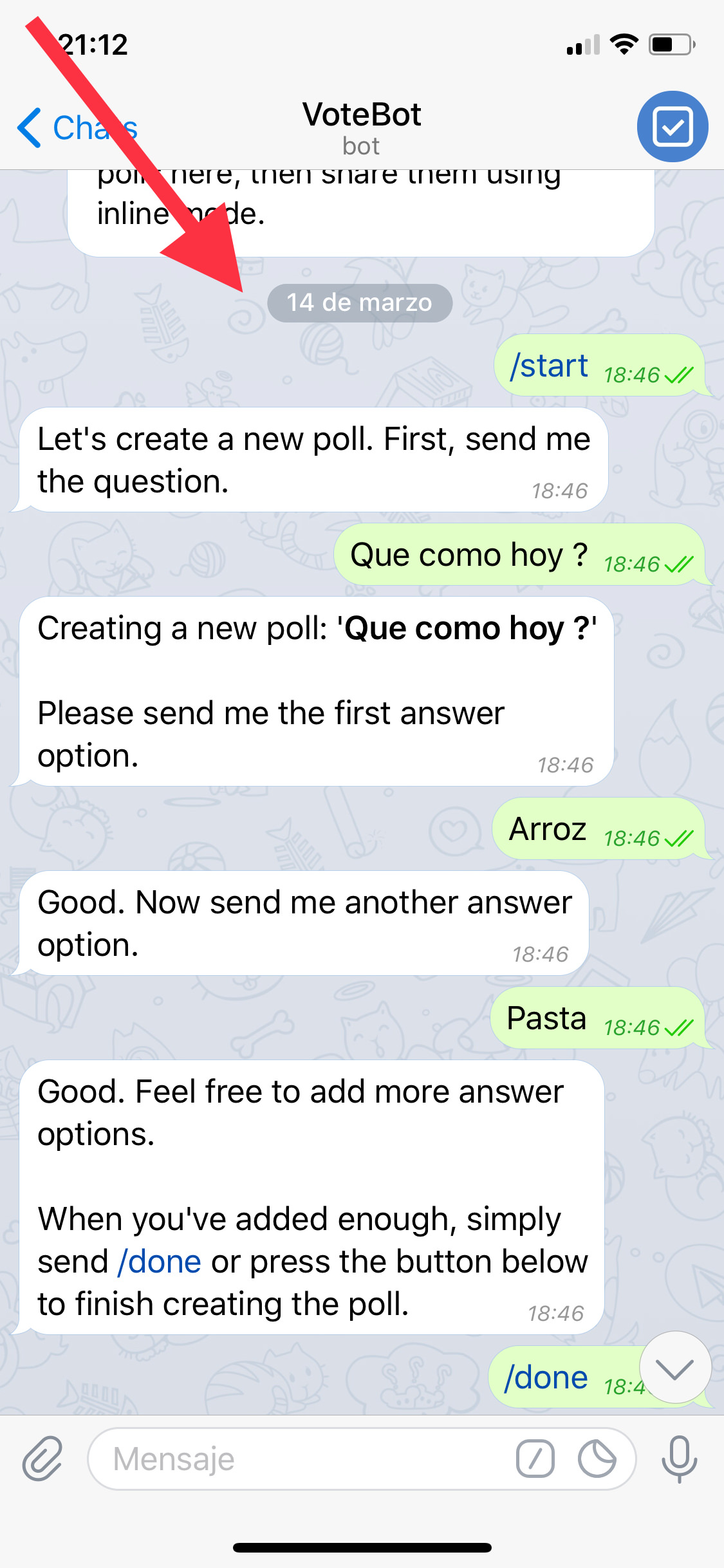Vote encuestas en Telegram 1