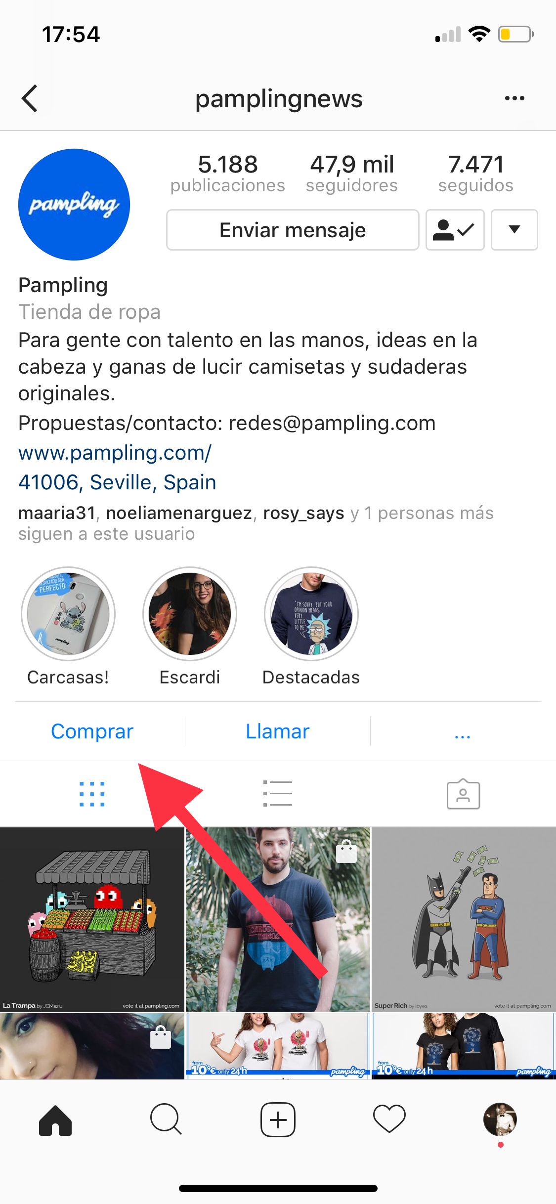 Comprar compras en Instagram 1