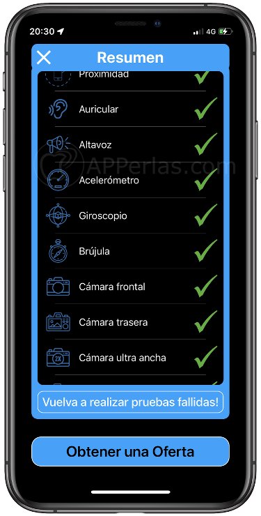 Resultado de las pruebas de la app TestM Resultado de las pruebas de la app TestM