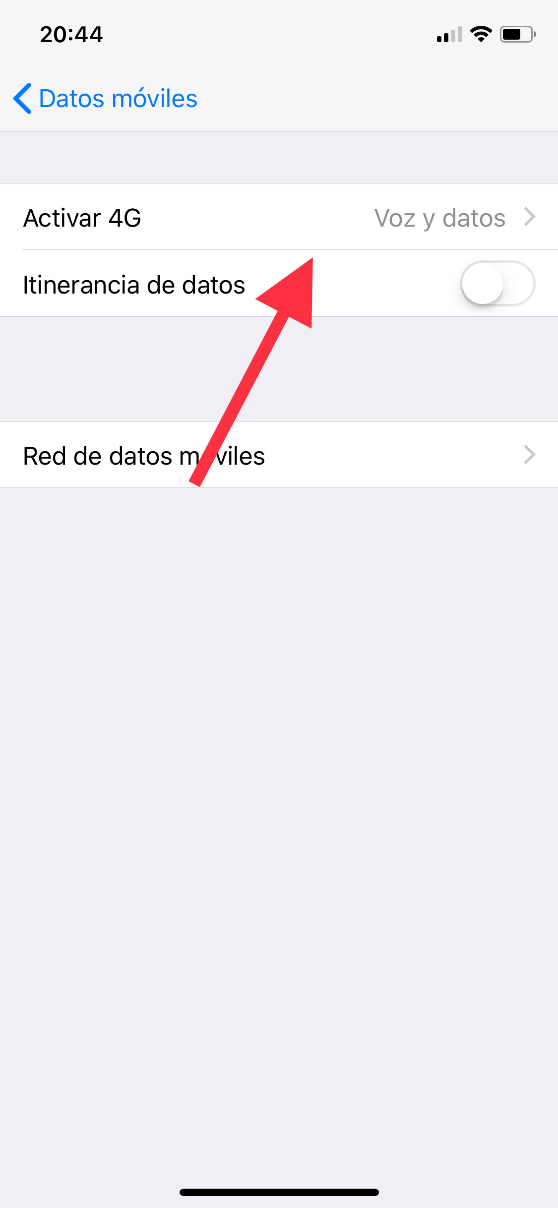 Activar llamadas de voz en el iPhone 1