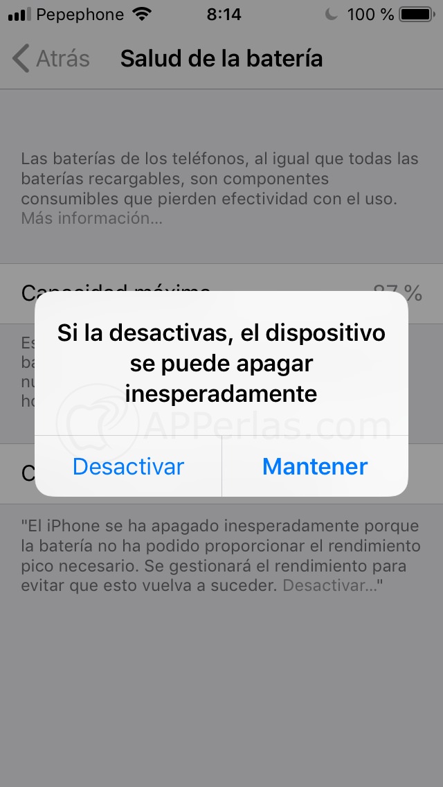 Rendimiento iPhone Rendimiento iPhone