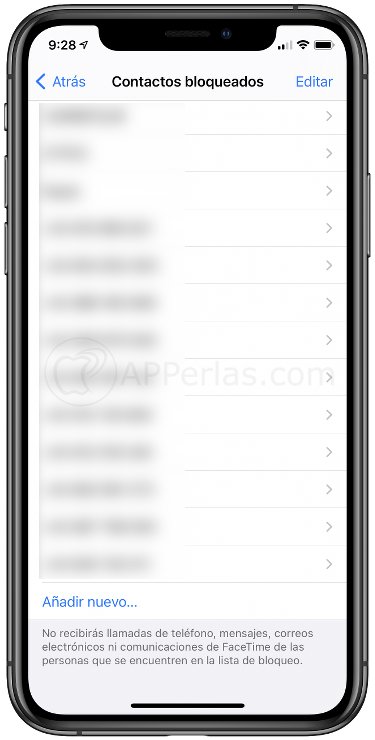 Opción de bloquear contactos en iOS Opción de bloquear contactos en iOS