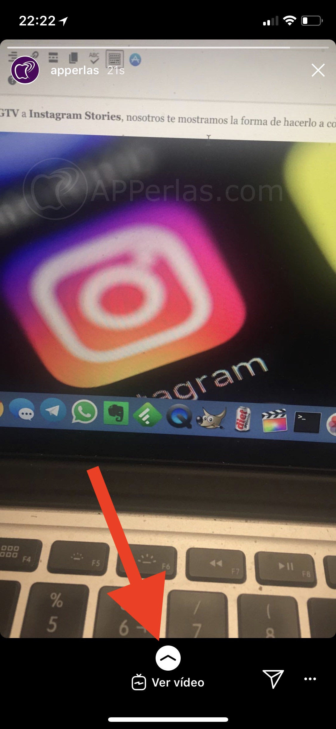 Vídeo de IGTV enlazado en Instagram Stories Vídeo de IGTV enlazado en Instagram Stories