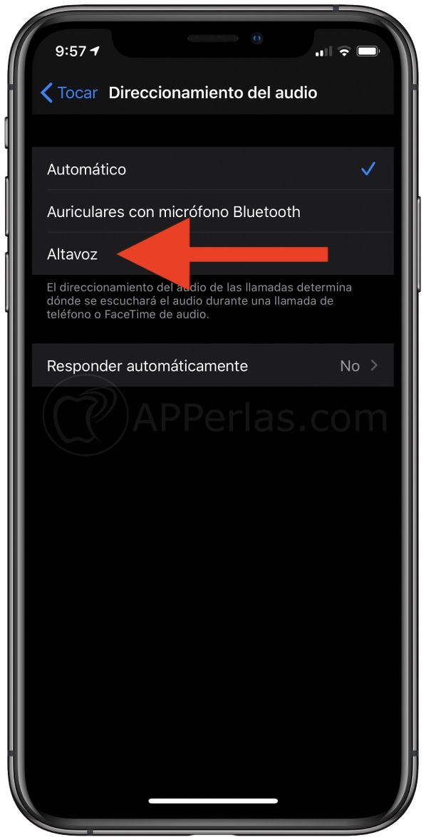 Activar automáticamente el altavoz en las llamadas Activar automáticamente el altavoz en las llamadas