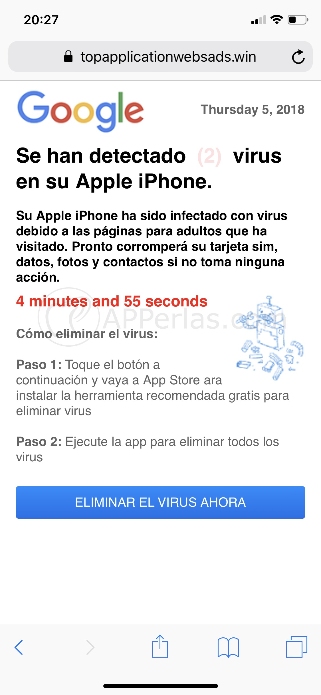 Virus detectado en iPhone Virus detectado en iPhone