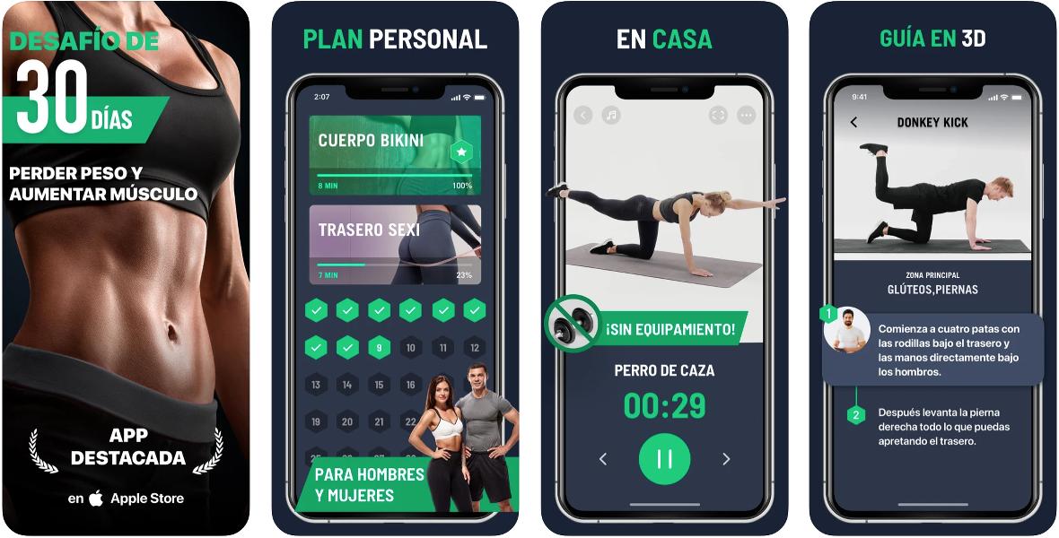 Capturas de esta app para ponerte en forma en casa Capturas de esta app para ponerte en forma en casa