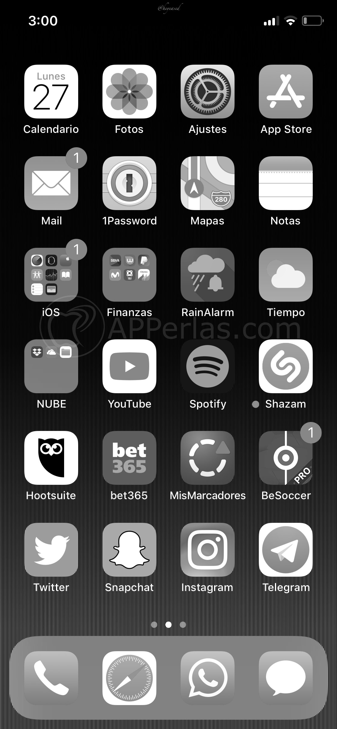 Escala de grises iPhone Escala de grises iPhone