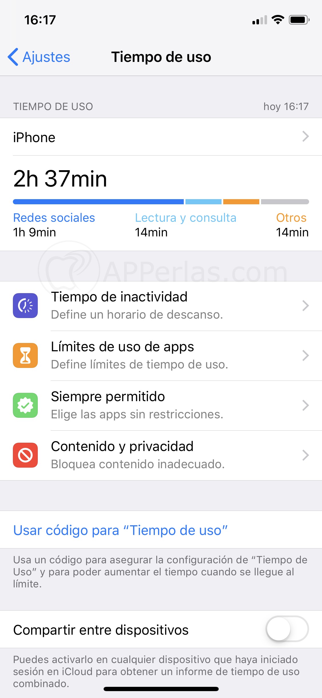 Función tiempo de uso Función tiempo de uso