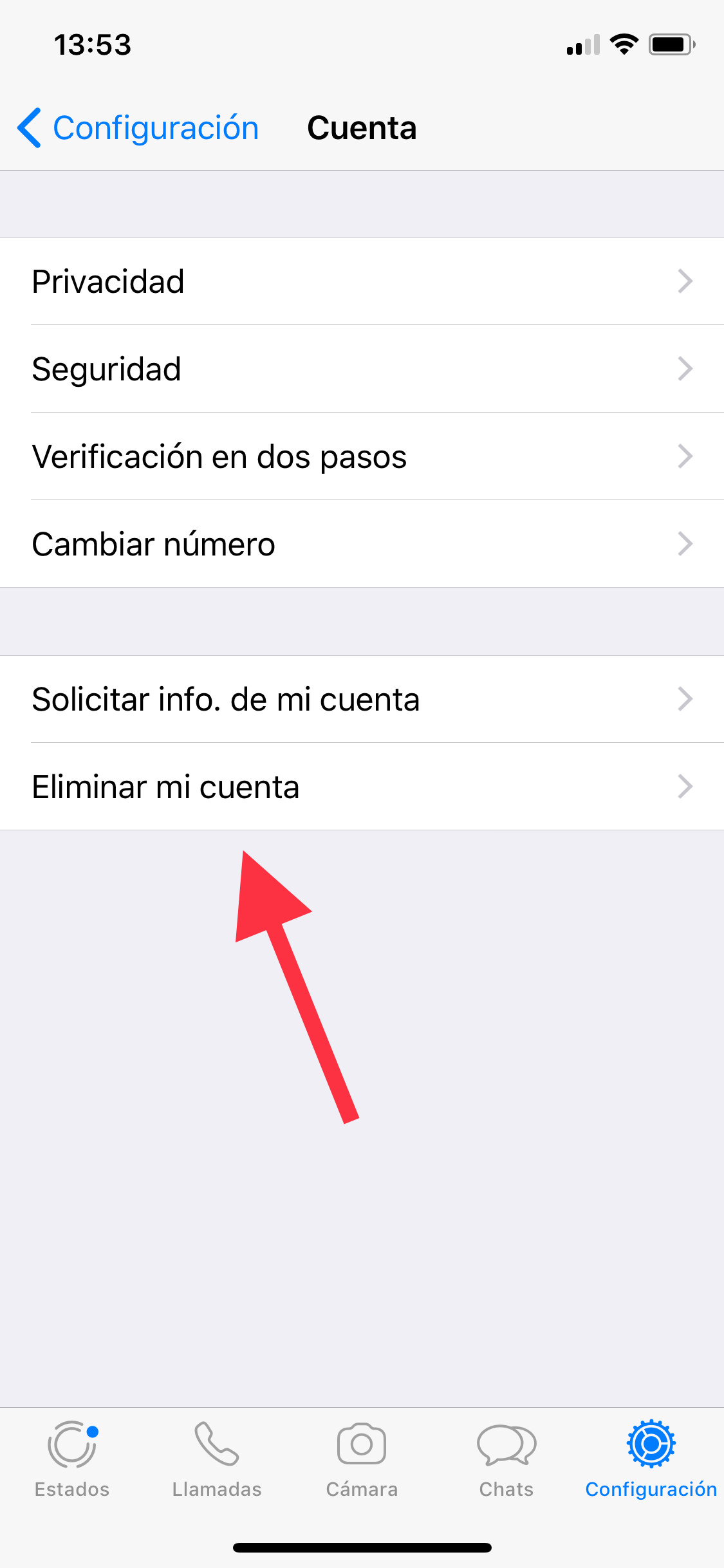 eliminar eliminar una cuenta de WhatsApp 1