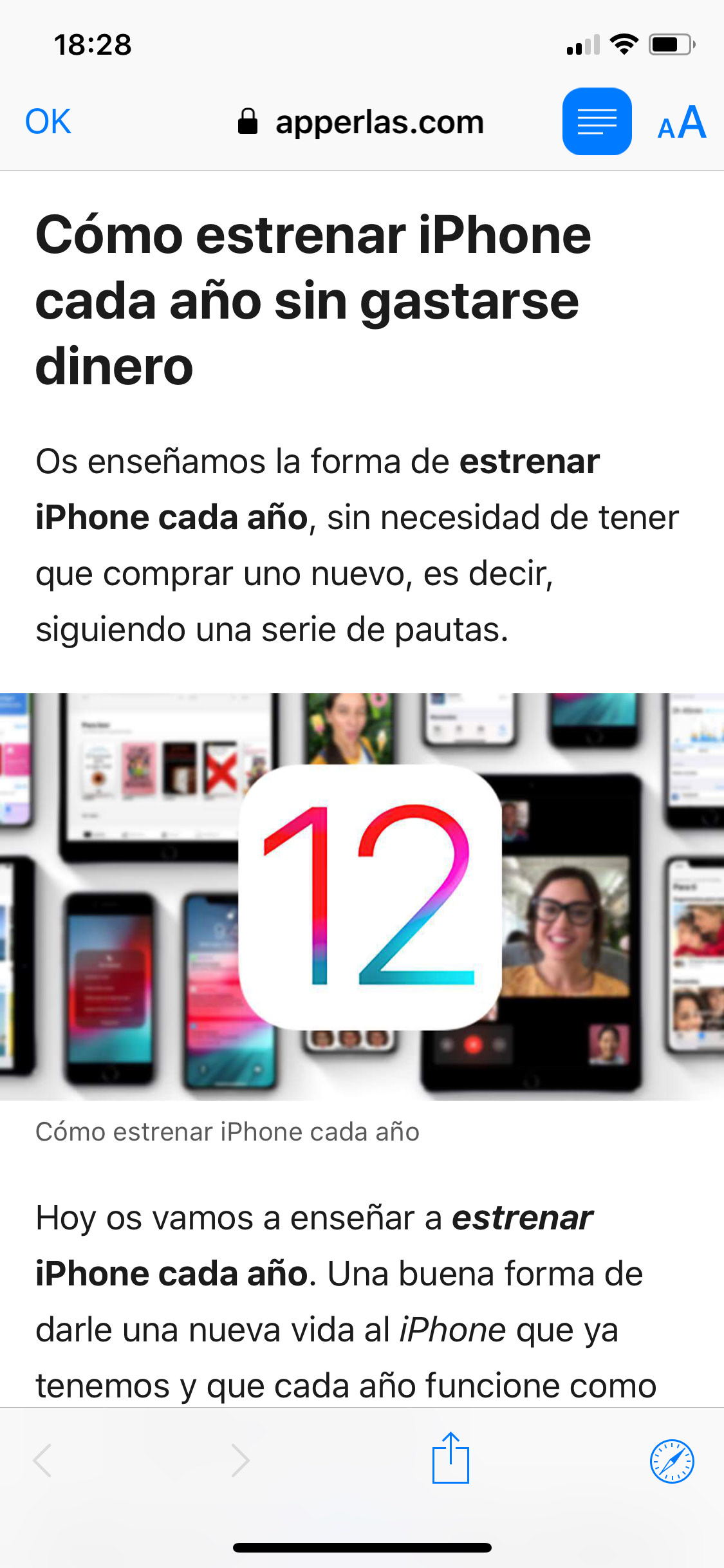 lectura activado modo lectura en Twitter 2