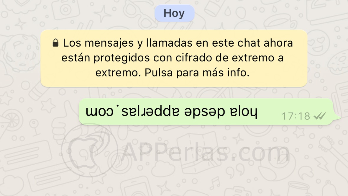Escribir al revés en Whatsapp Escribir al revés en Whatsapp