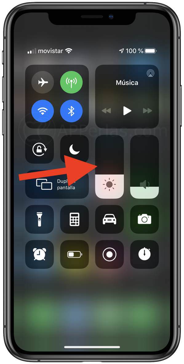 Control de brillo en iOS Control de brillo en iOS