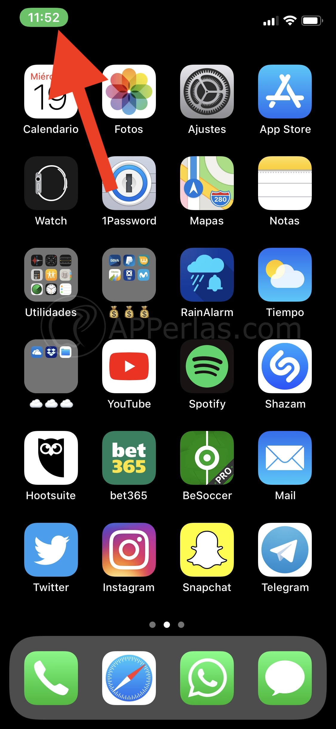 Icono de llamada en los iPhone x y superiores Icono de llamada en los iPhone X y superiores