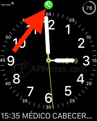 Icono de llamada en el Apple Watch Icono de llamada en el Apple Watch