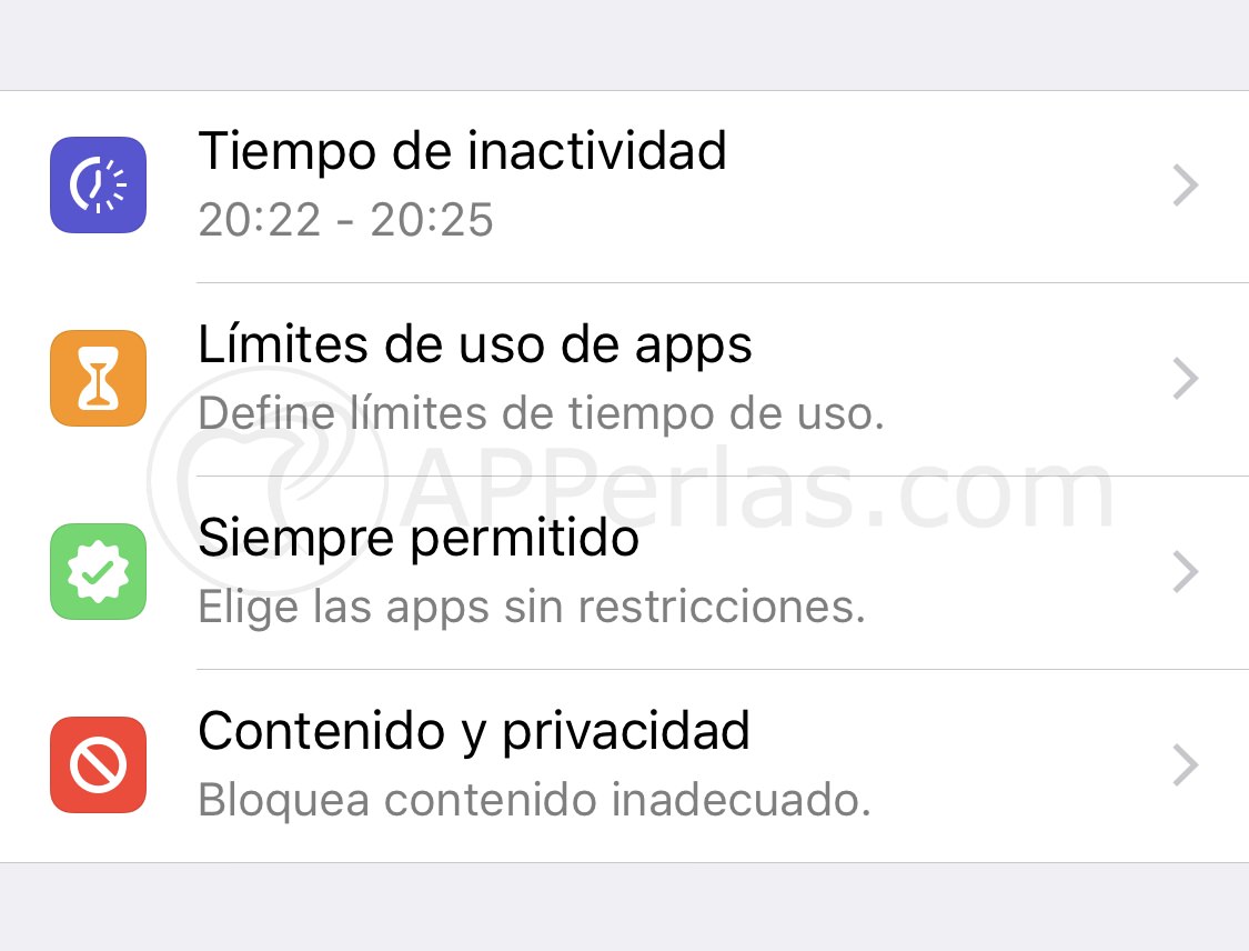 Opciones de configuración ios 12 Opciones de configuración ios 12