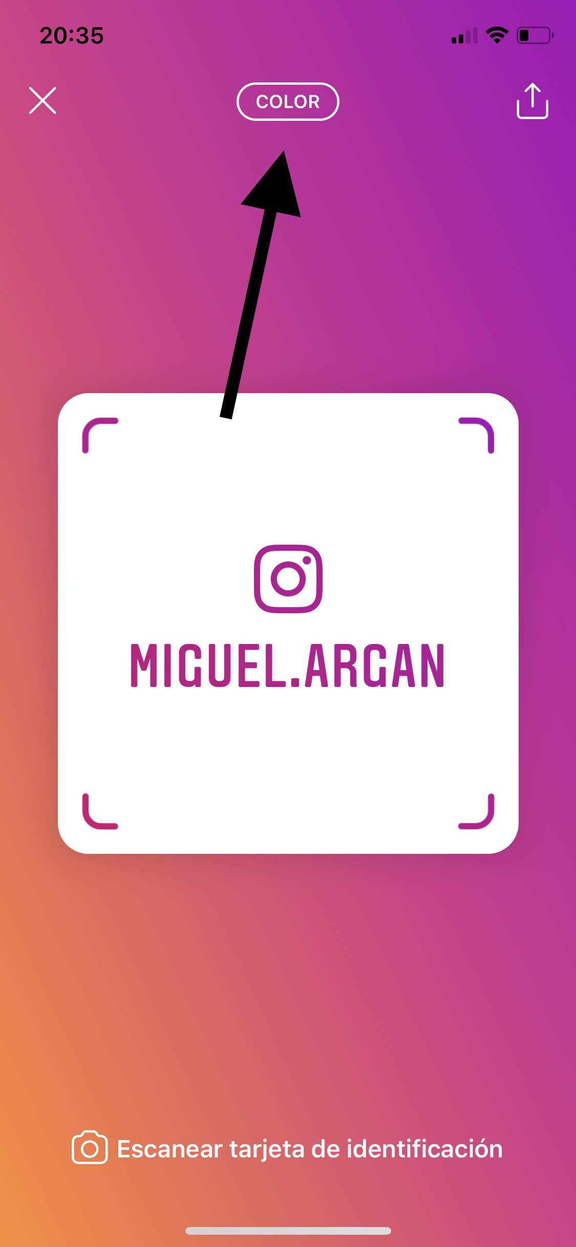 modificar tarjetas de identificación de Instagram 2