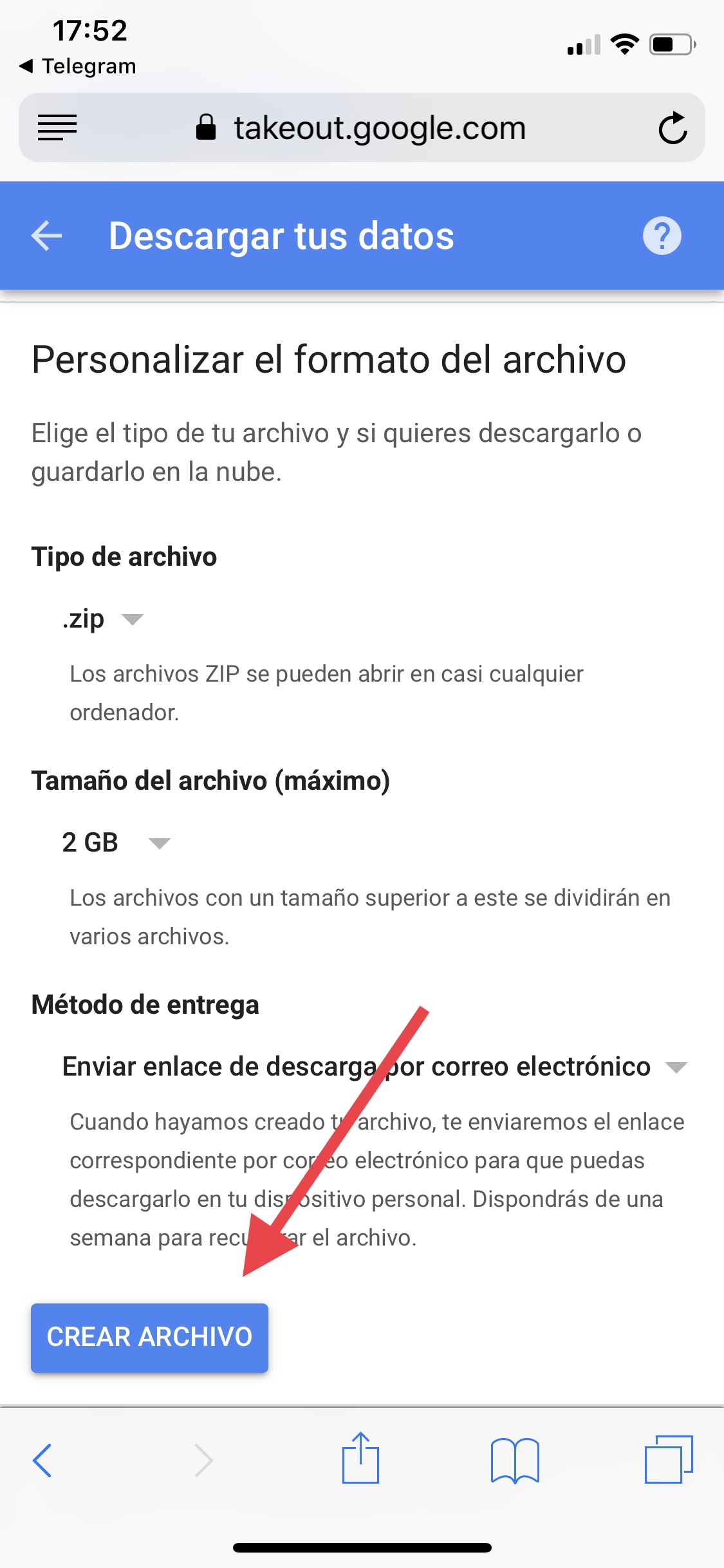 crear datos de Google Plus 2