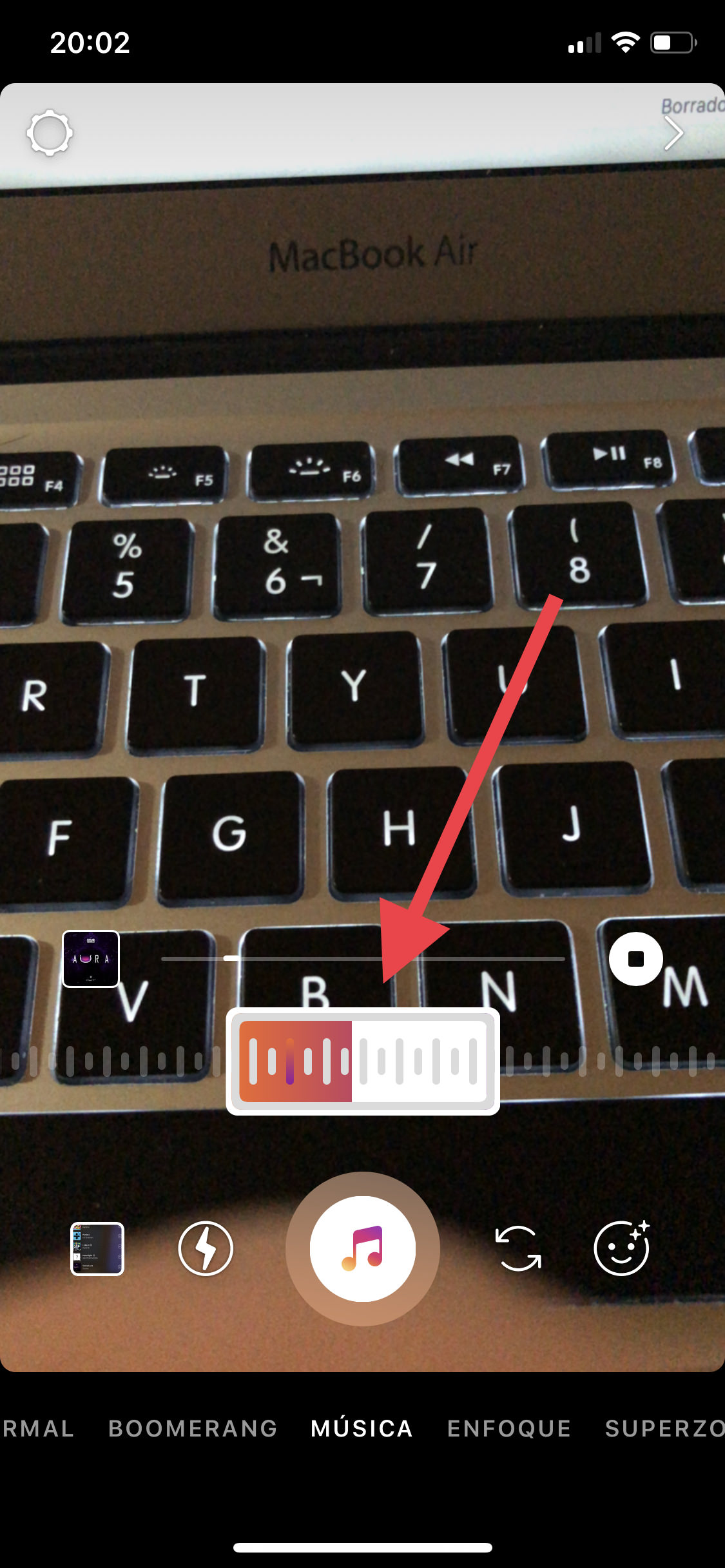 seleccionar música en Instagram Stories 2