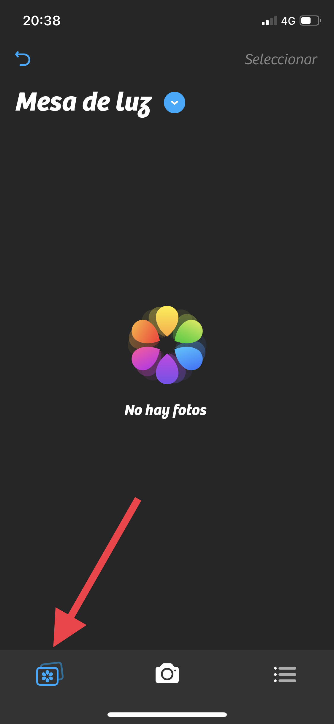 abrir mejorar una foto con el iPhone 1