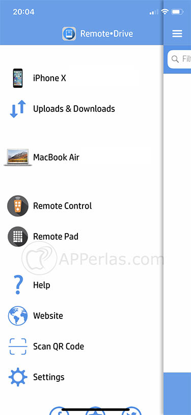 acceder a Mac desde iPhone Remote Drive 3