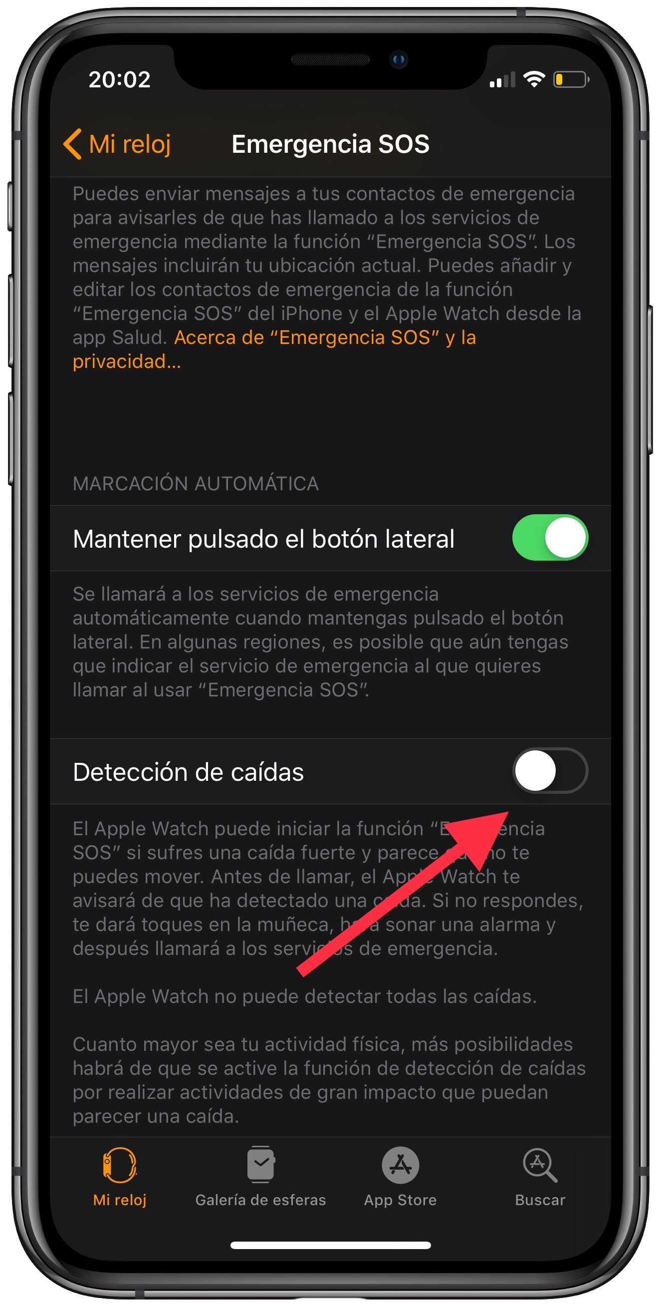 detección de caídas en el Apple Watch detección de caídas en el Apple Watch