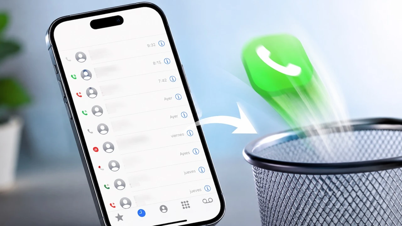 Eliminar todas las llamadas recientes del iPhone