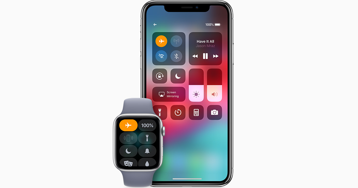 centro de control en el Apple Watch centro de control en el Apple Watch