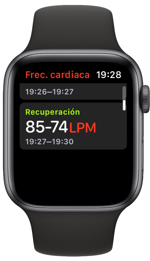 Apple Watch datos de recuperación 2