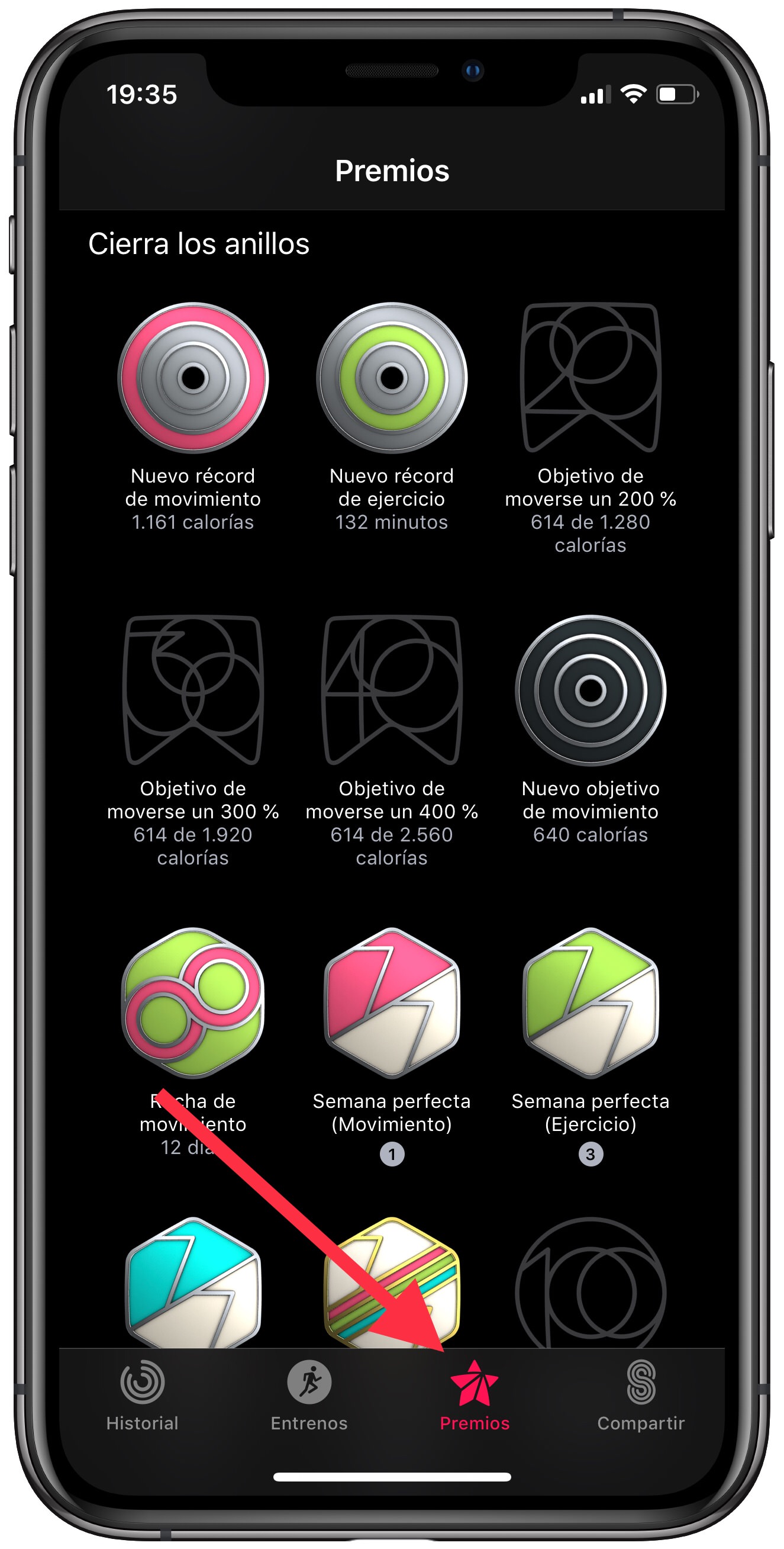 medallas conseguidas con el Apple Watch 1