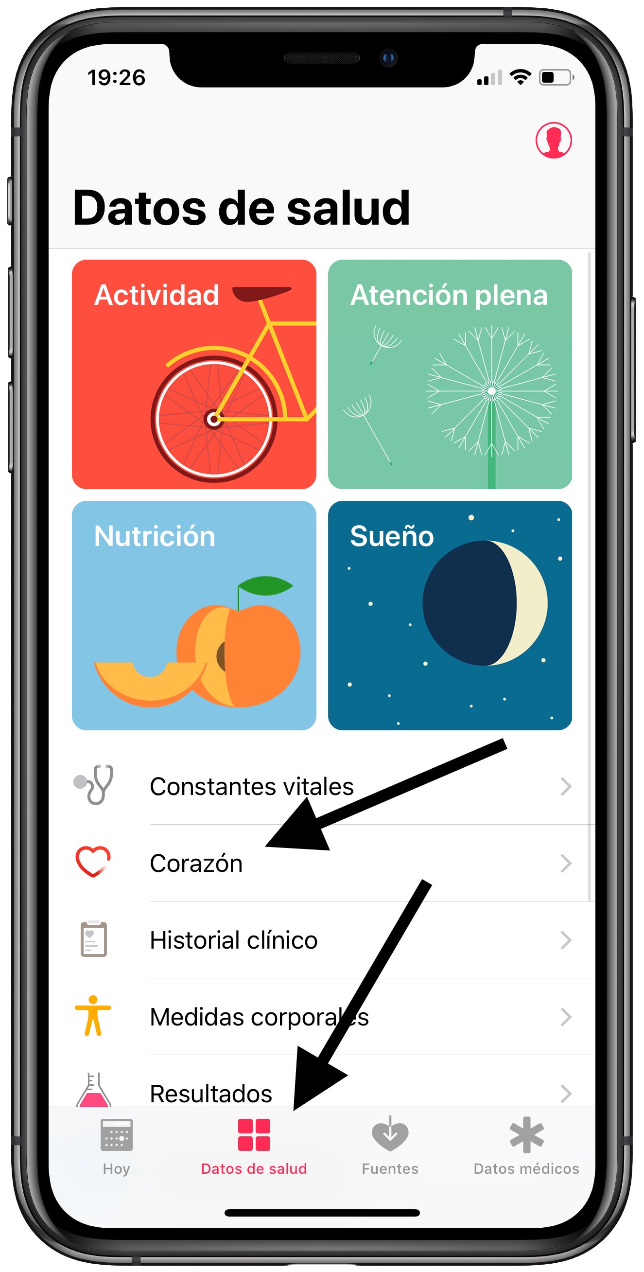 datos frecuencia cardíaca en el Apple Watch 2