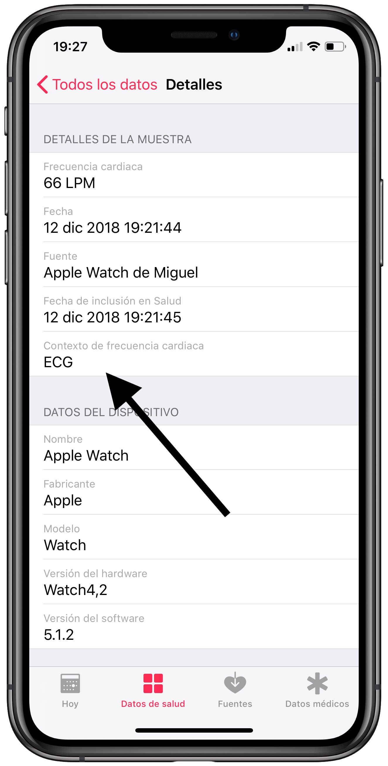 ECG frecuencia cardíaca en el Apple Watch 3