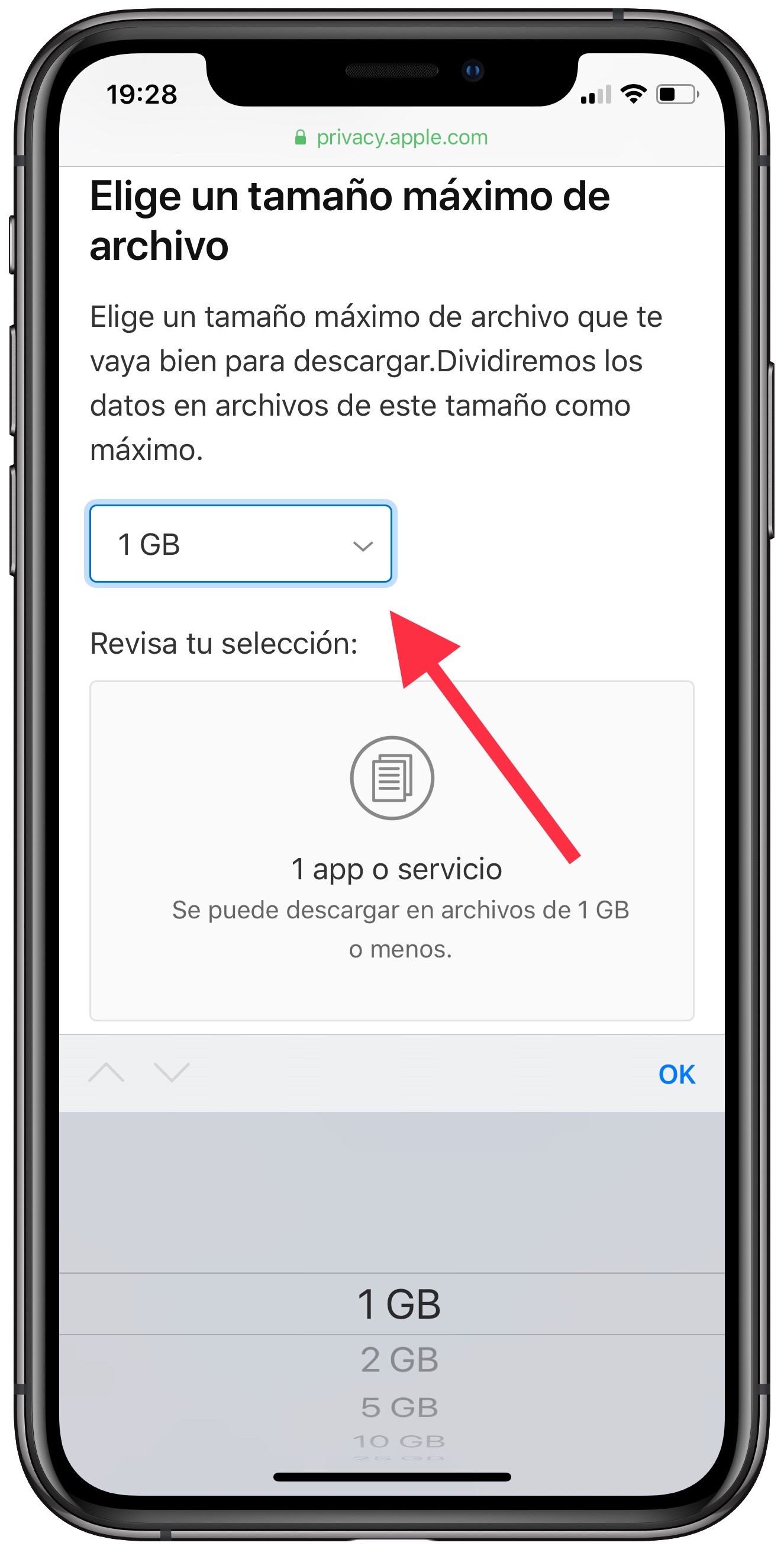 tamaño datos de Apple 3