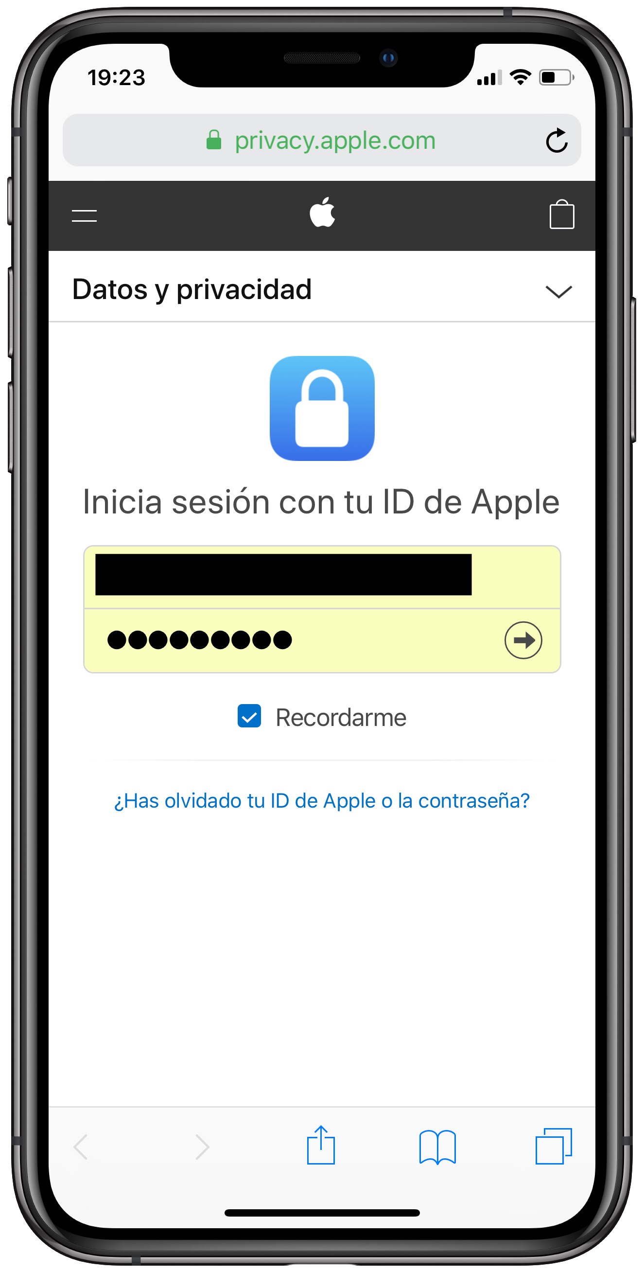 iniciar datos de Apple 1