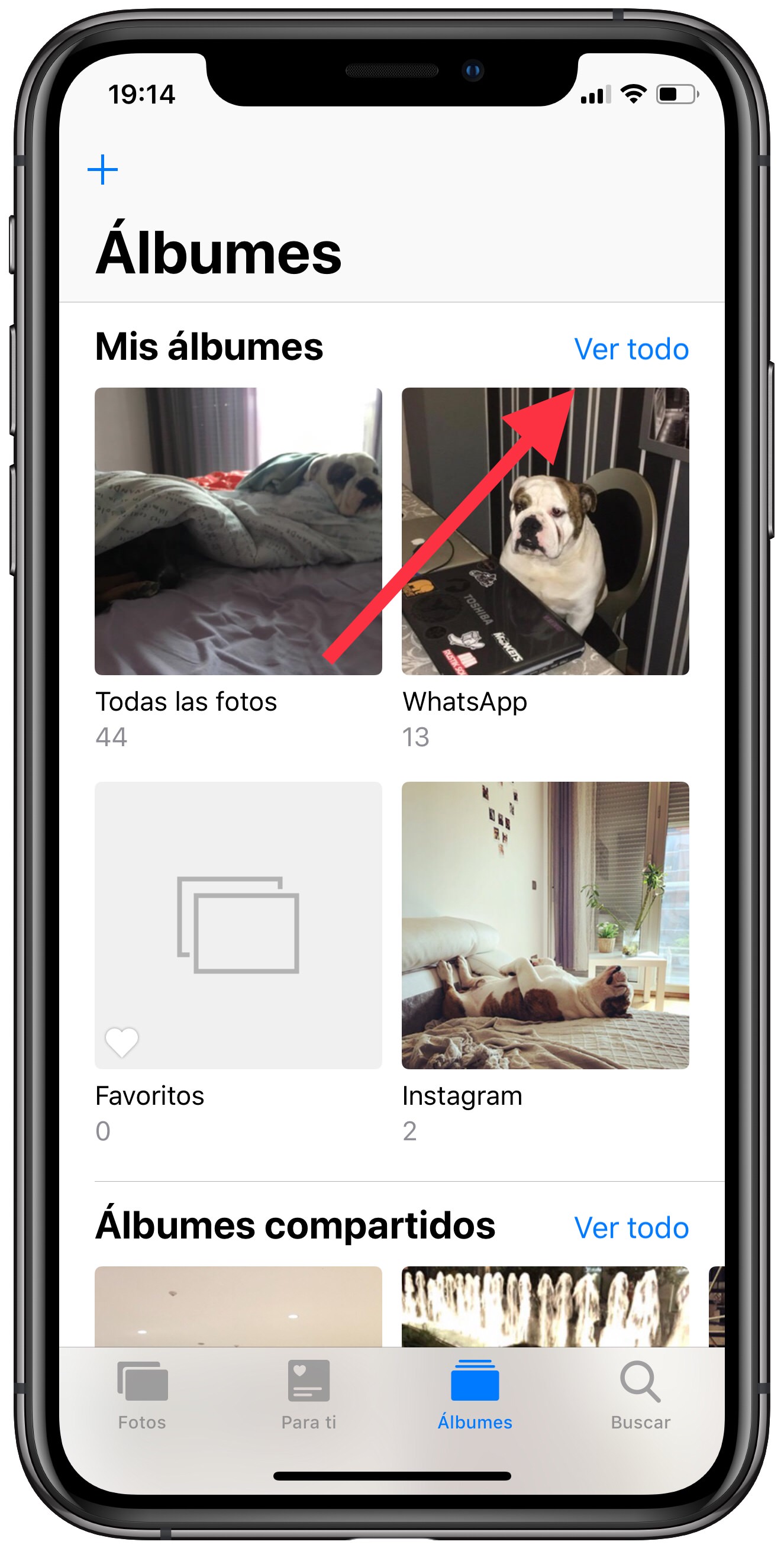 ver todo álbum de fotos del iPhone 2