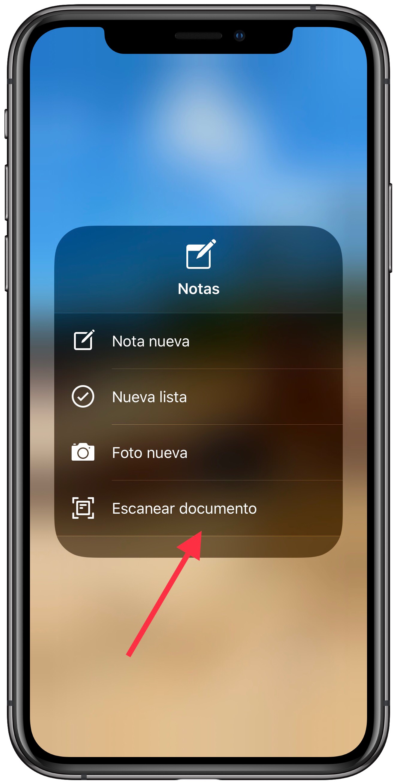 escanear escanear un documento con el iPhone 2