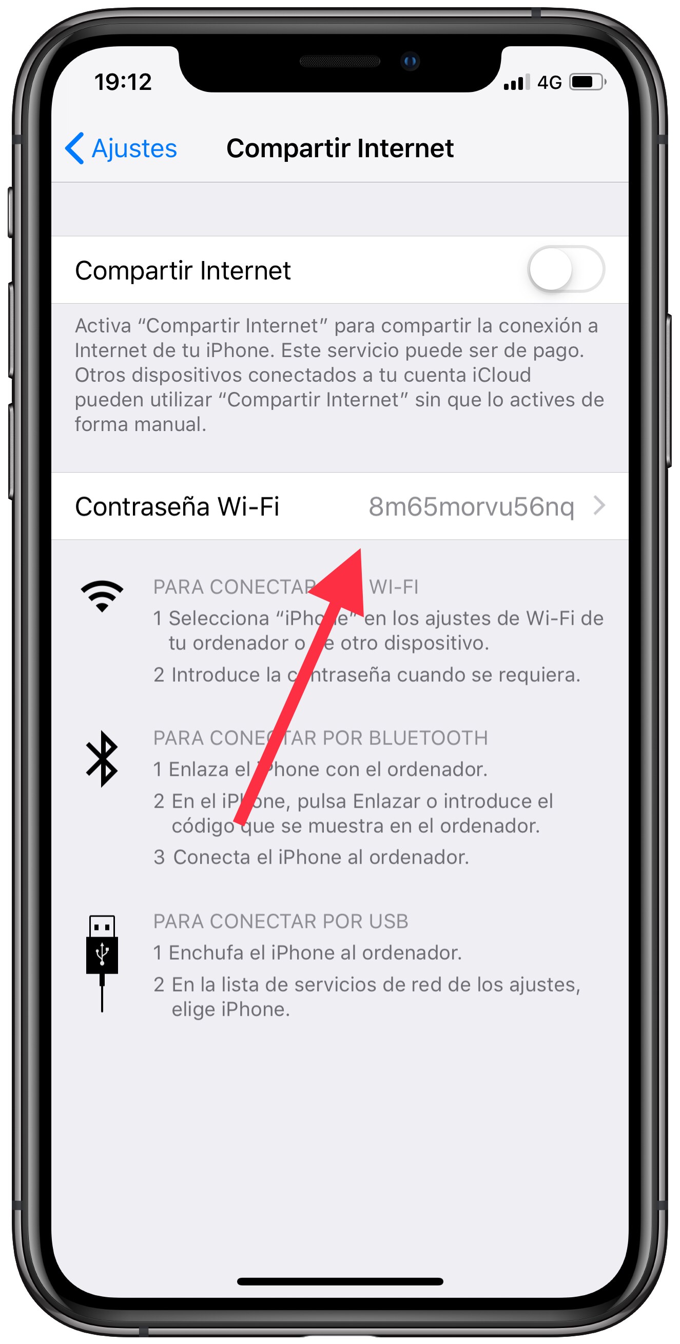 contraseña contraseña wifi del iPhone 1