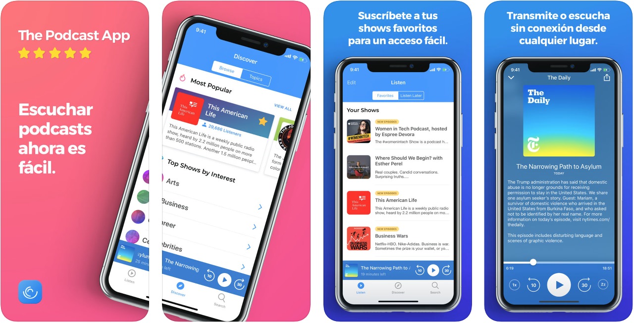 The podcast app The podcast app