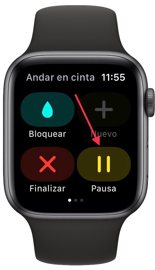 pausa pausar un entreno en el Apple Watch 1